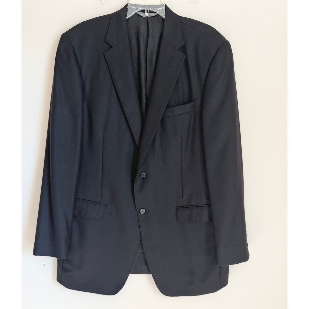 Samuelsohn Loro Piana Sport Blazer Mens 44L Black 100% Cashmere Made in Italy